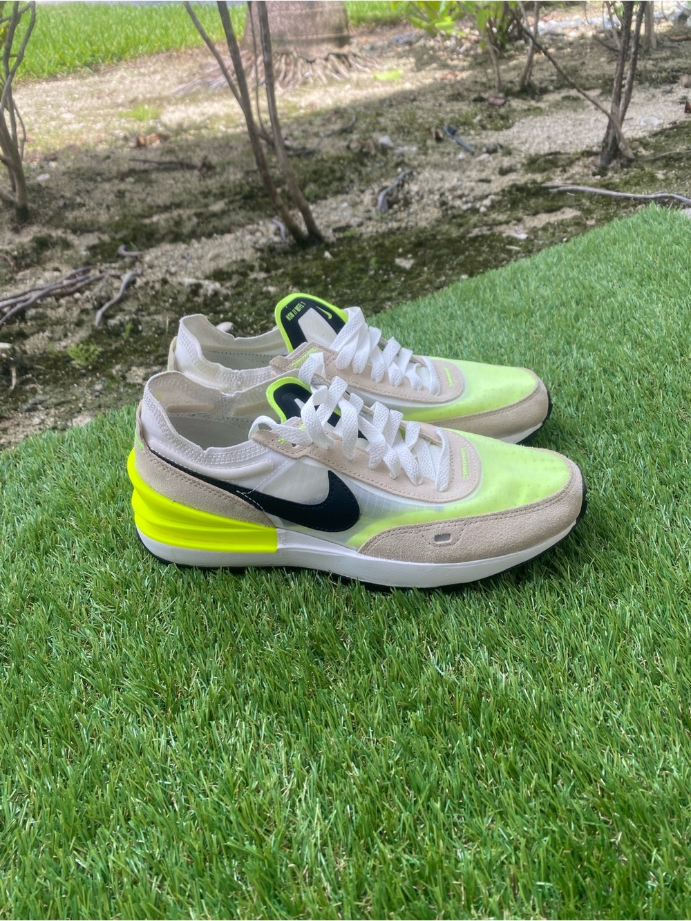 Nike Women’s Neon Yellow, Black & Beige Athletic Sneakers